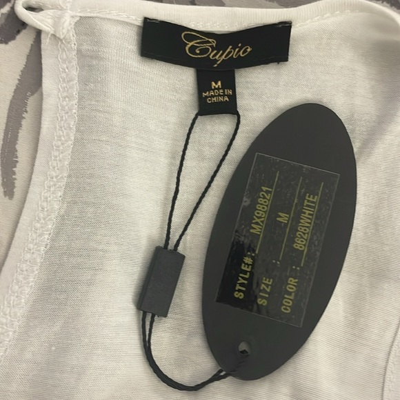 Cupio White Lace Overlay Floral White Tank Top - Size M - Picture 5 of 5